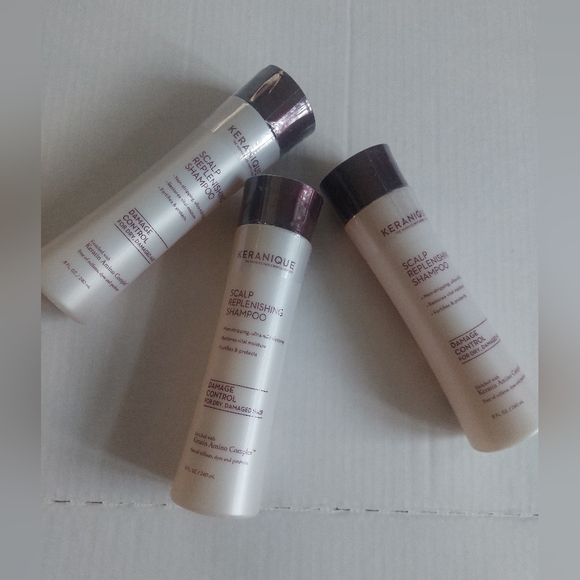 Lot Of 3 Keranique Shampoo Scalp Replenishing Damage Control - Picture 1 of 3